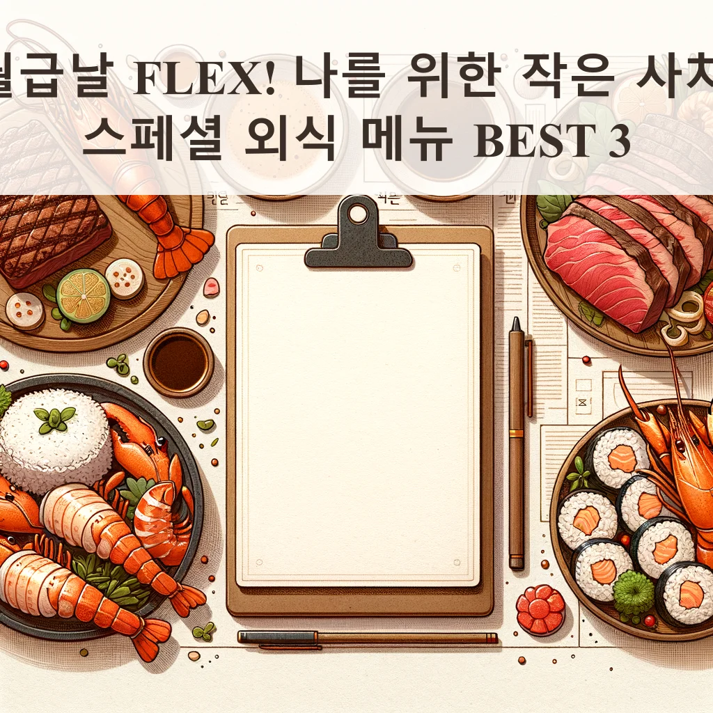 월급날 FLEX! 나를 위한 작은 사치, 스페셜 외식 메뉴 BEST 3 Thumbnail